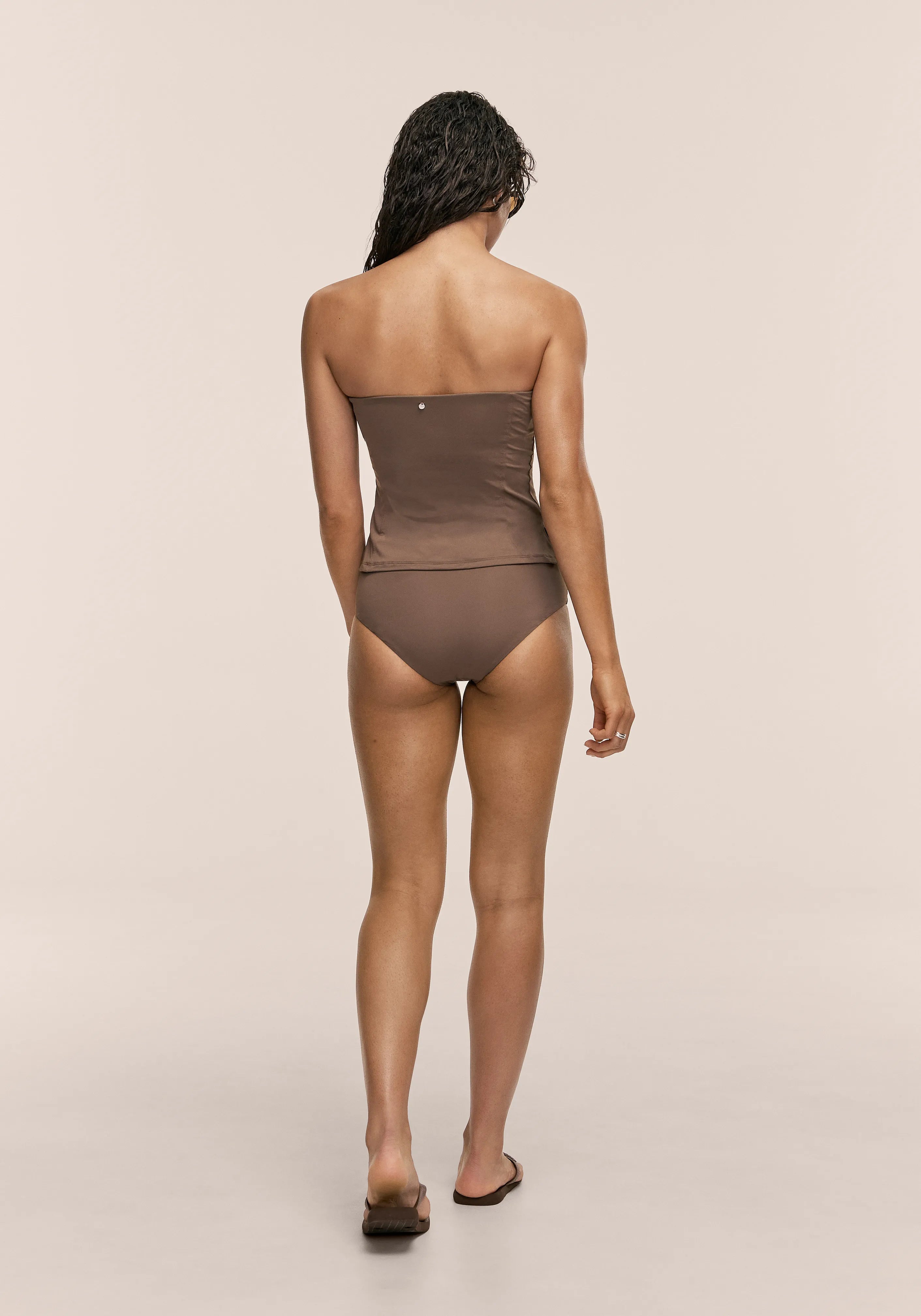 Casall High Waist Slip Bikini Hipster Vita Alta Kaki