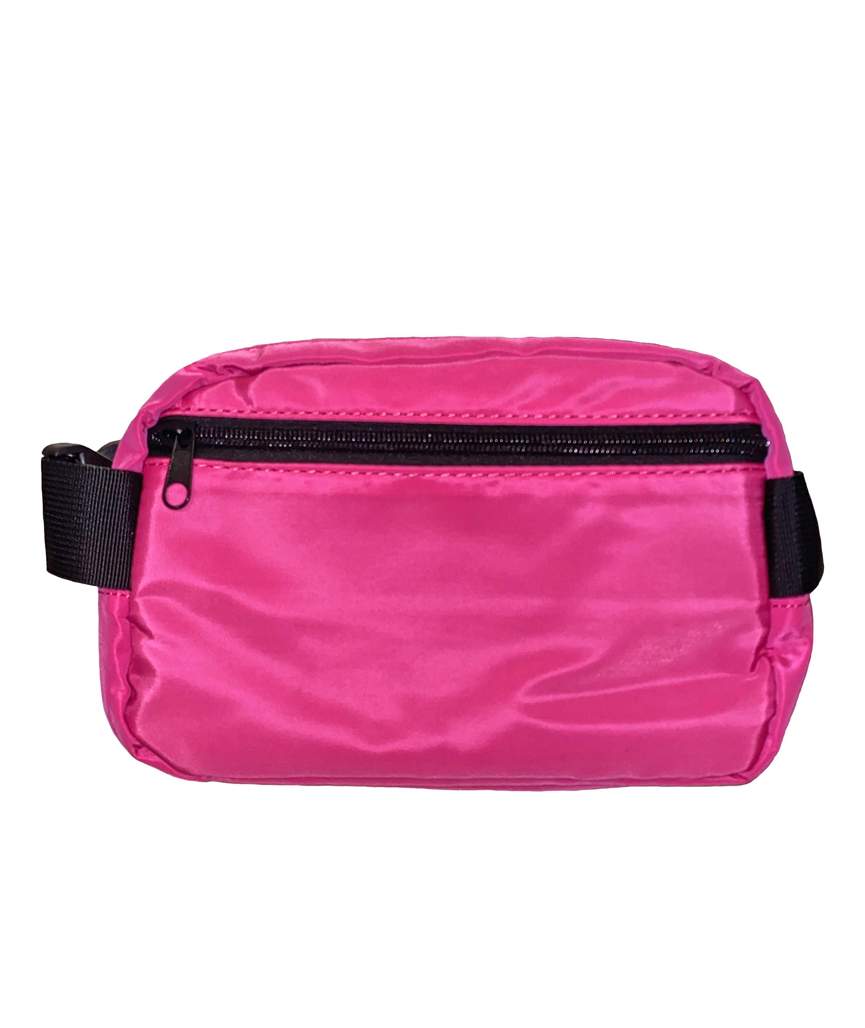 VB Marsupio in nylon fucsia con zip oro