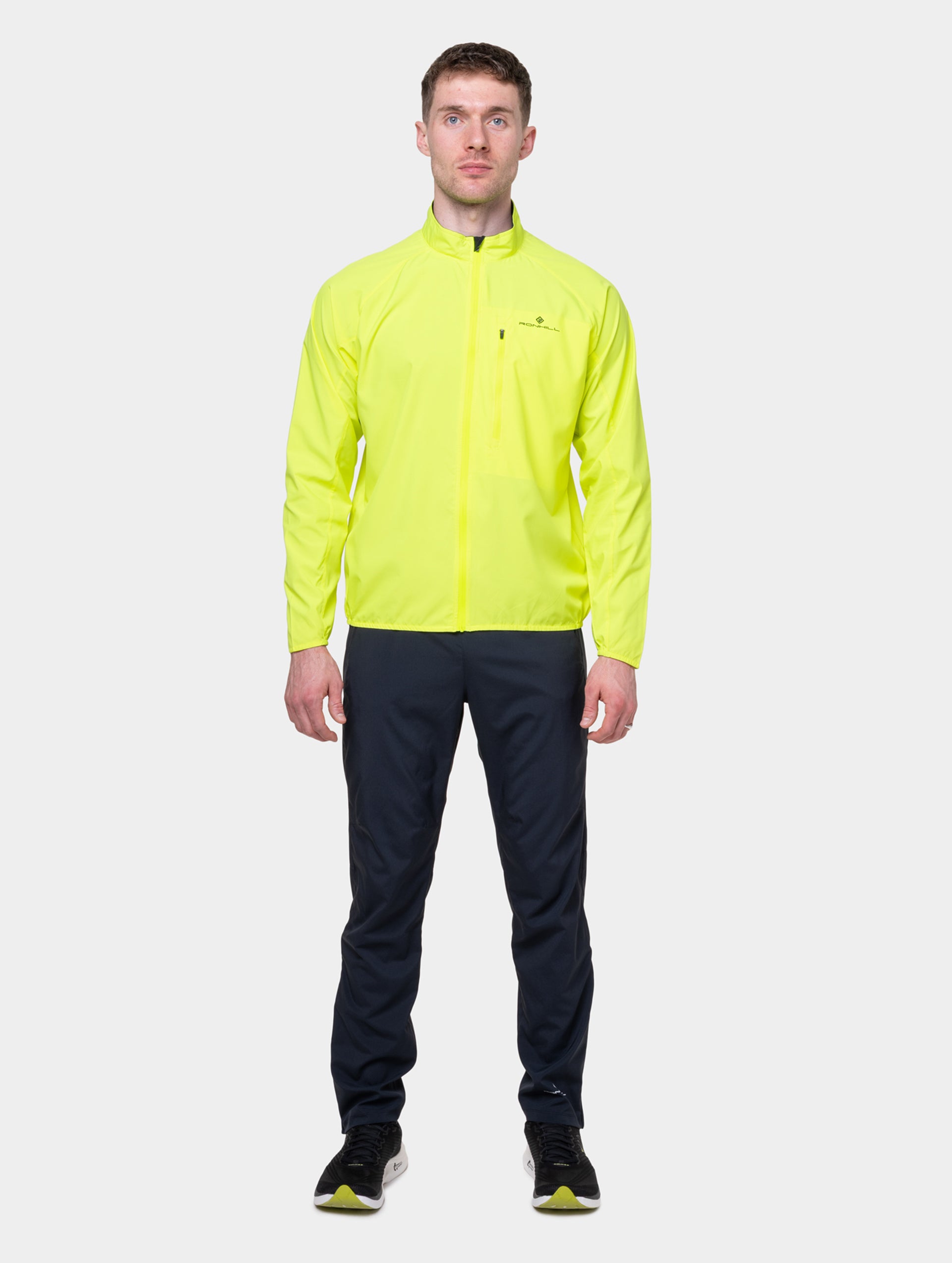 Ronhill Core giacca running uomo giallo fluo traspirante