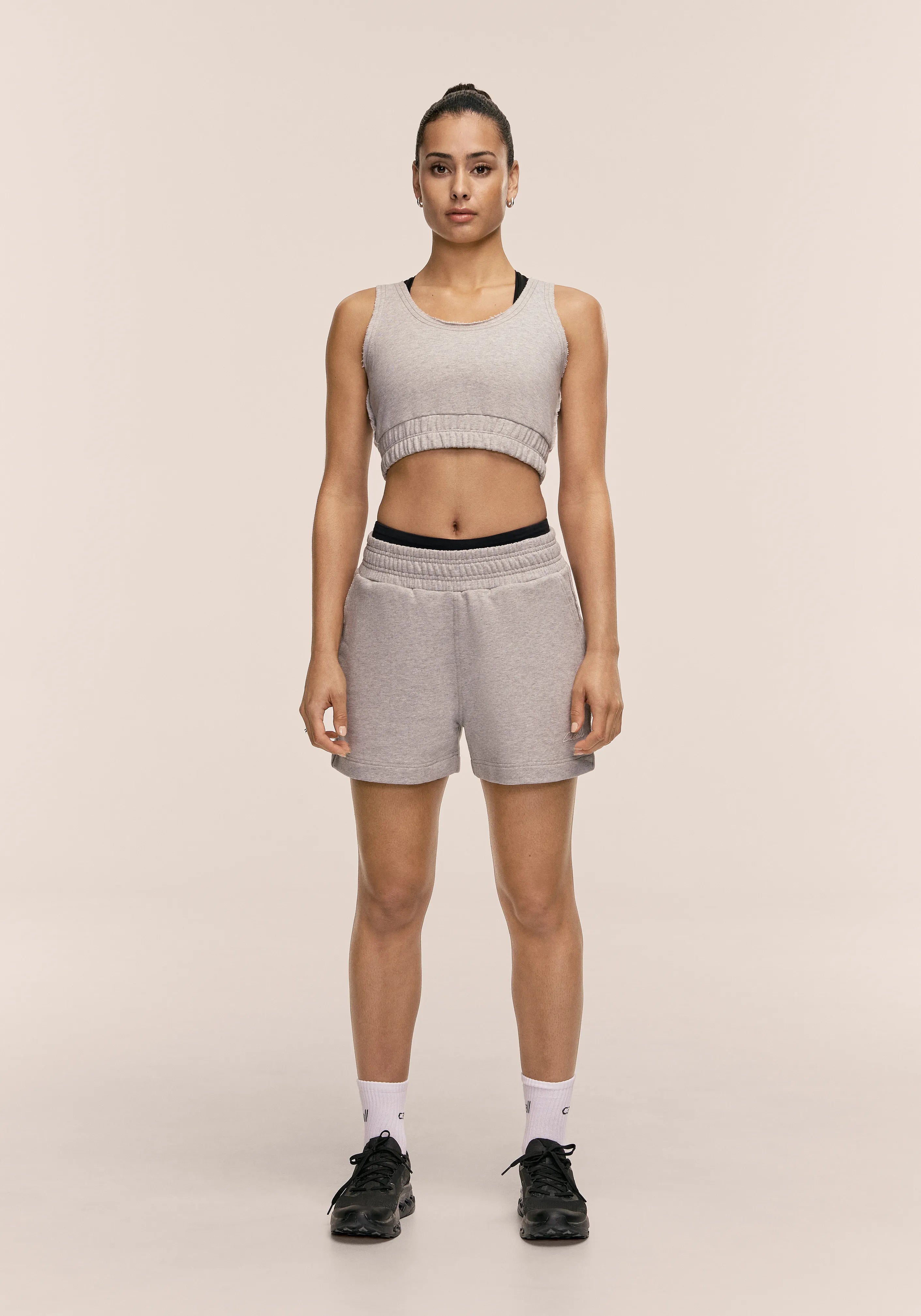 Casall Reversed Seam Terry Relaxed shorts grigio cotone bio
