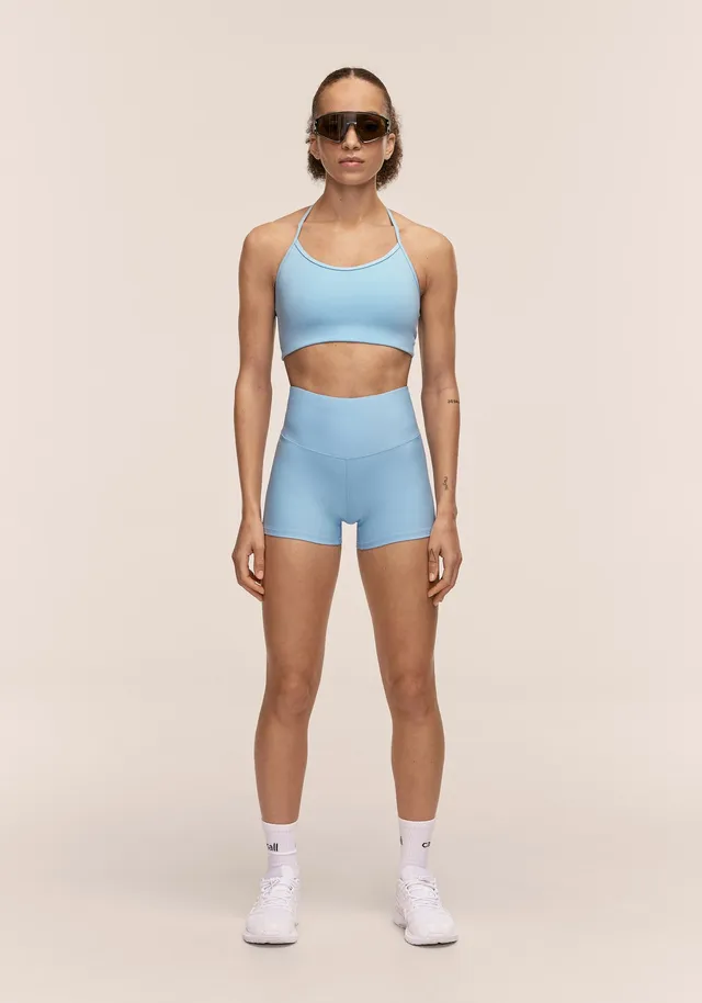 Casall Ultra High Waist Hot Pant shorts Blue Lagoon vita alta