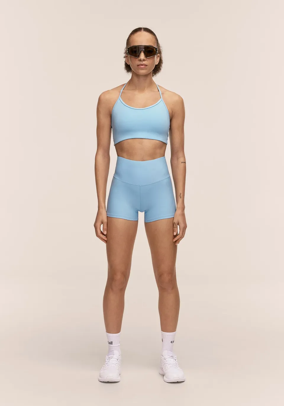Casall Ultra High Waist Hot Pant shorts Blue Lagoon vita alta