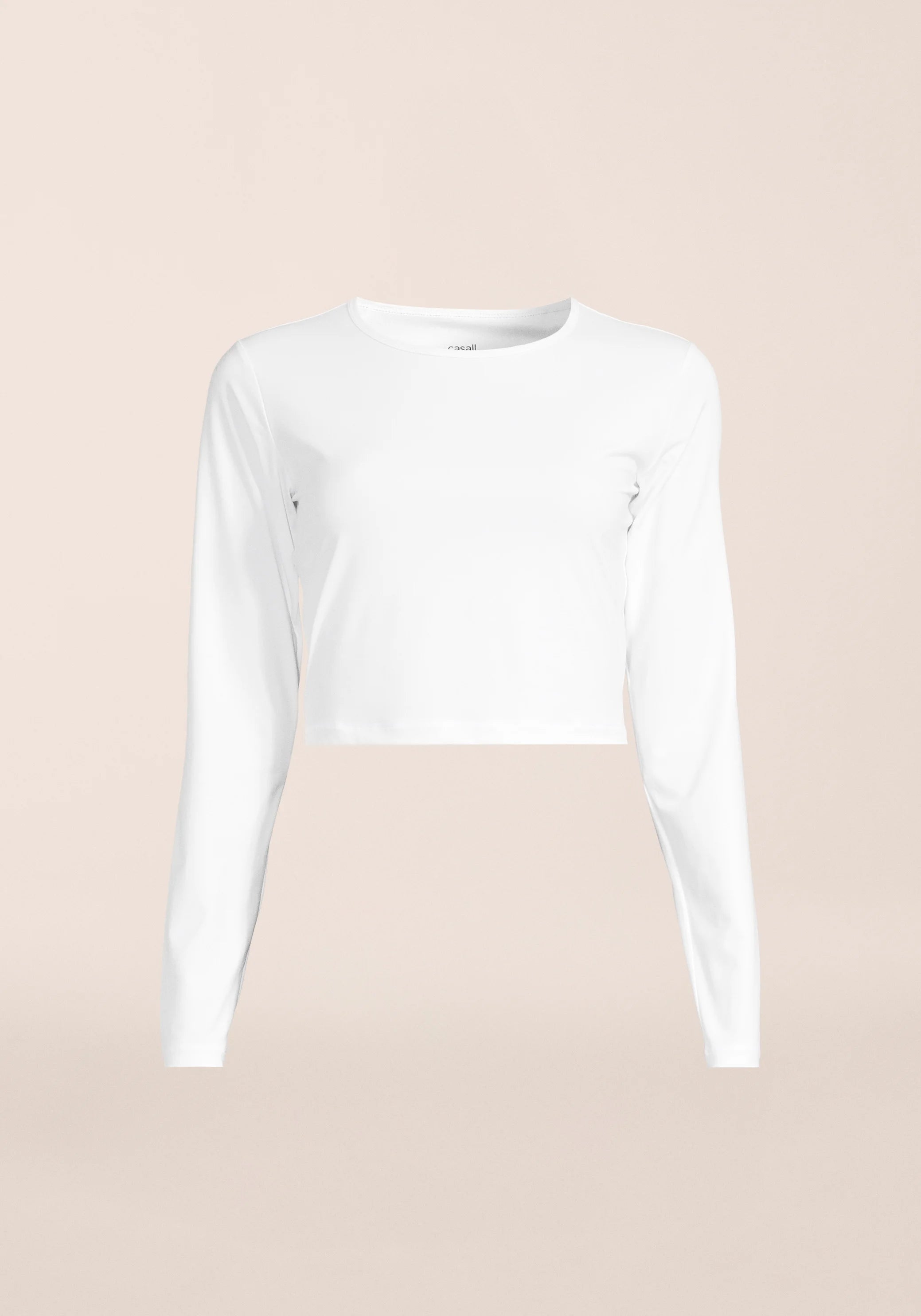 Casall Graphic Crop Long Sleeve maglia bianca training