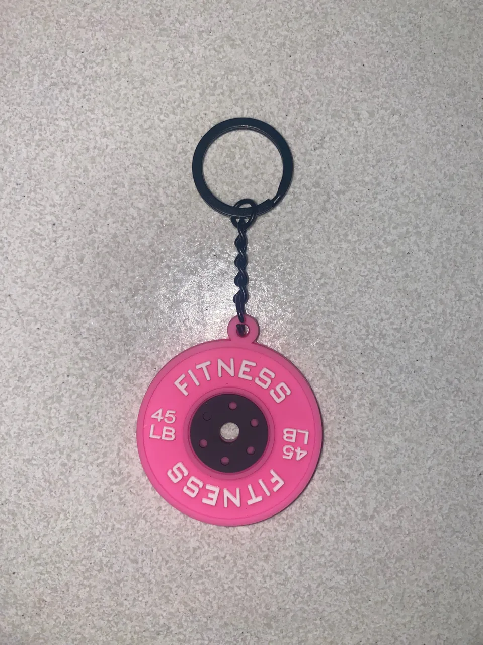VB Disco portachiave silicone rosa scuro