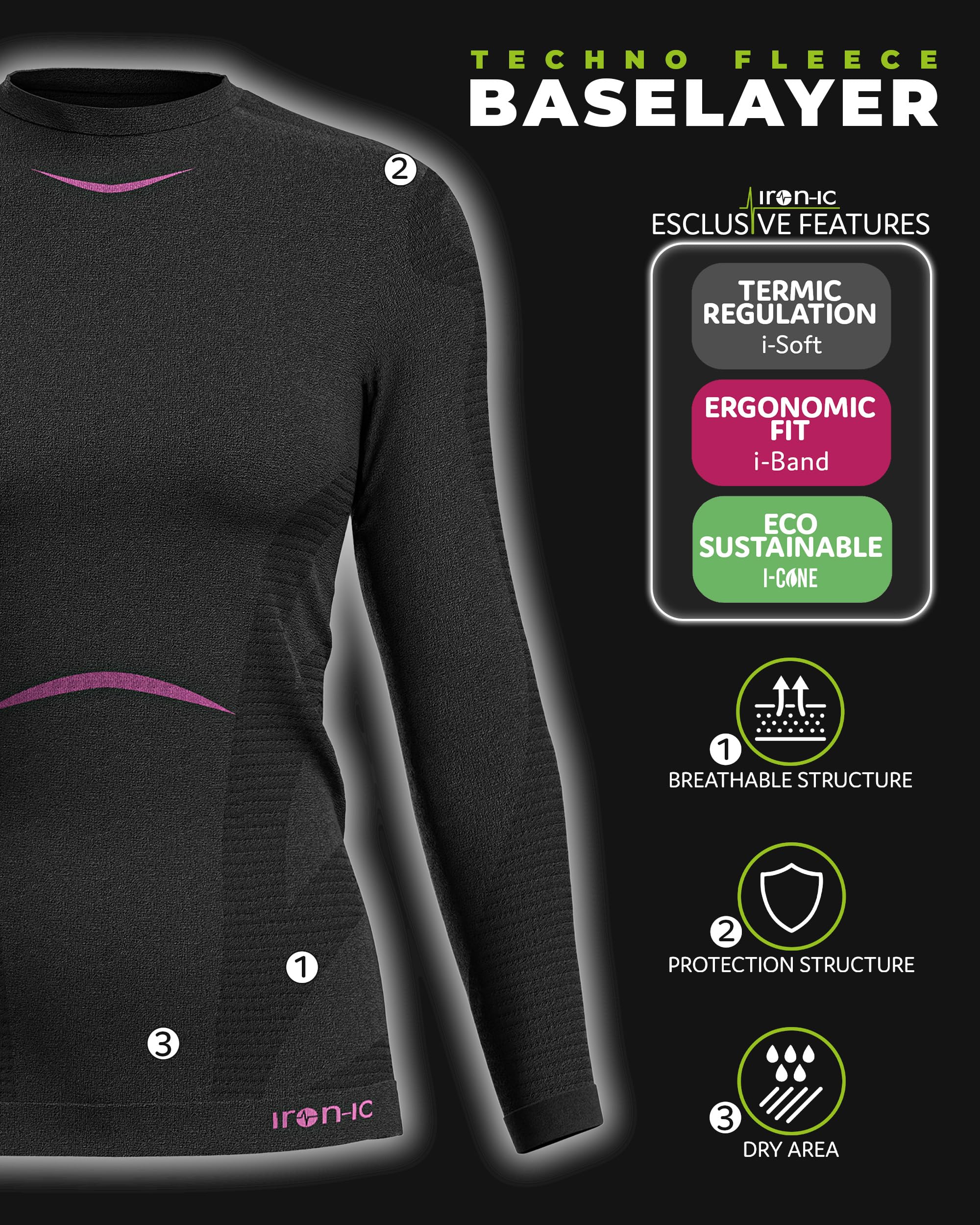 IRON-IC I-Soft 213002 maglia termica donna M-L ultra warm