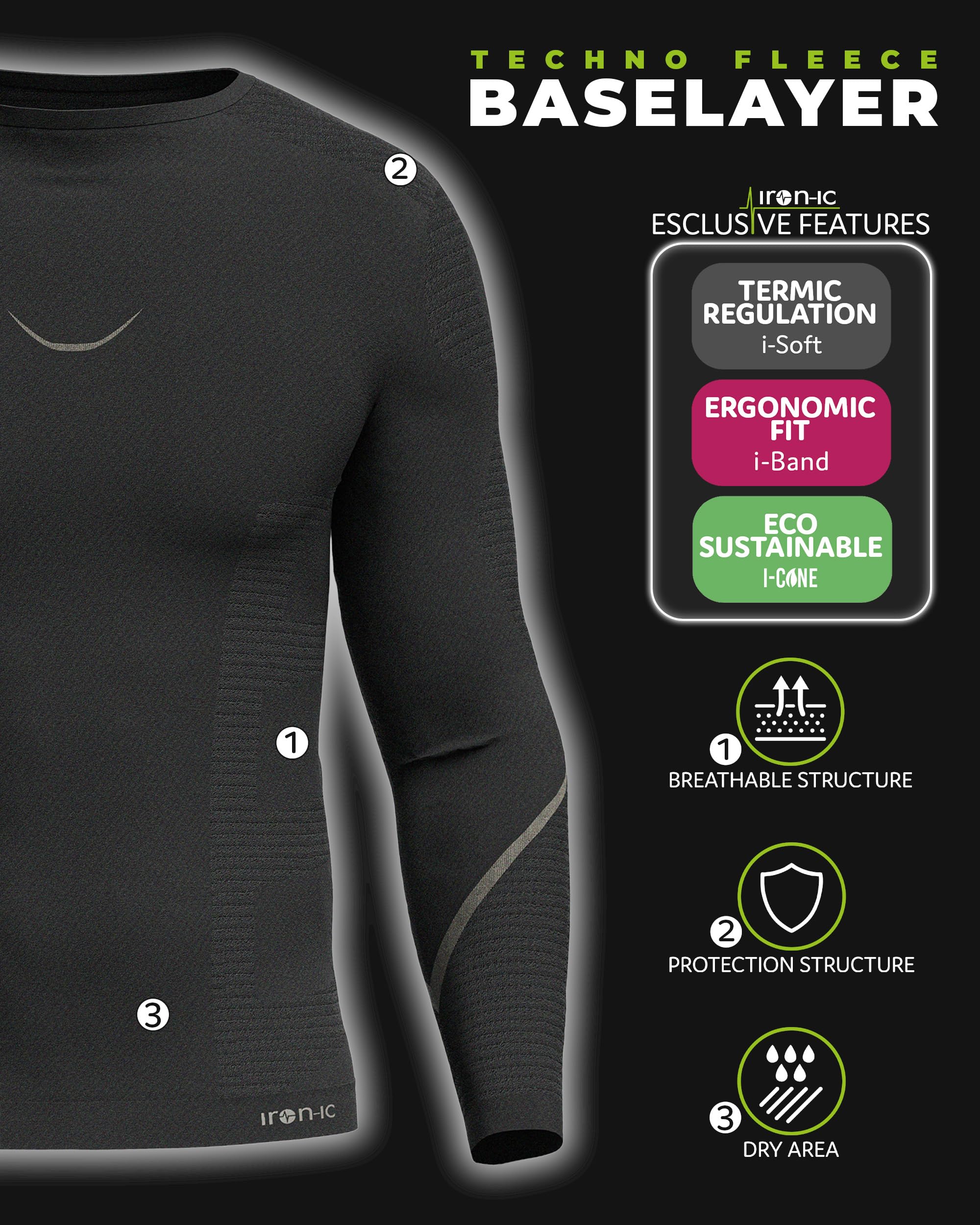 IRON-IC I-Soft 201999 maglia termica uomo XXL warm