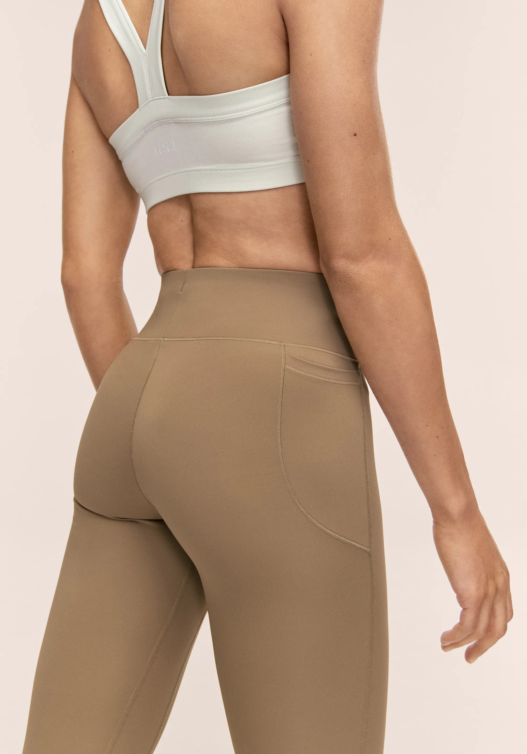Casall Defined Rib Sport Top top sportivo Misty Green elasticizzato
