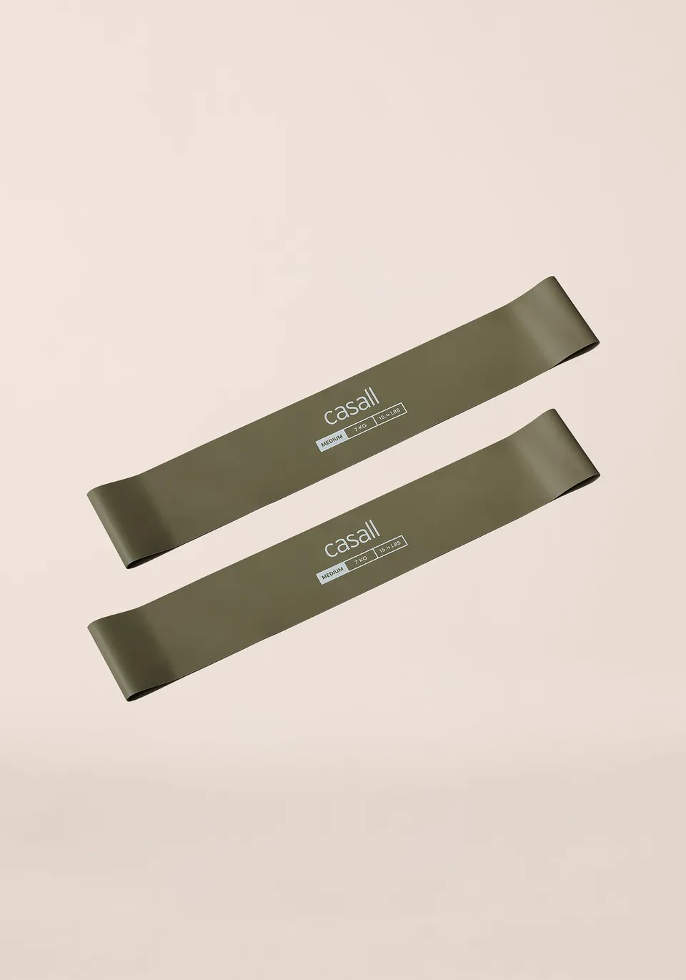 Casall Rubber Band Elastici Medi Verdi 2 Pezzi Lattice