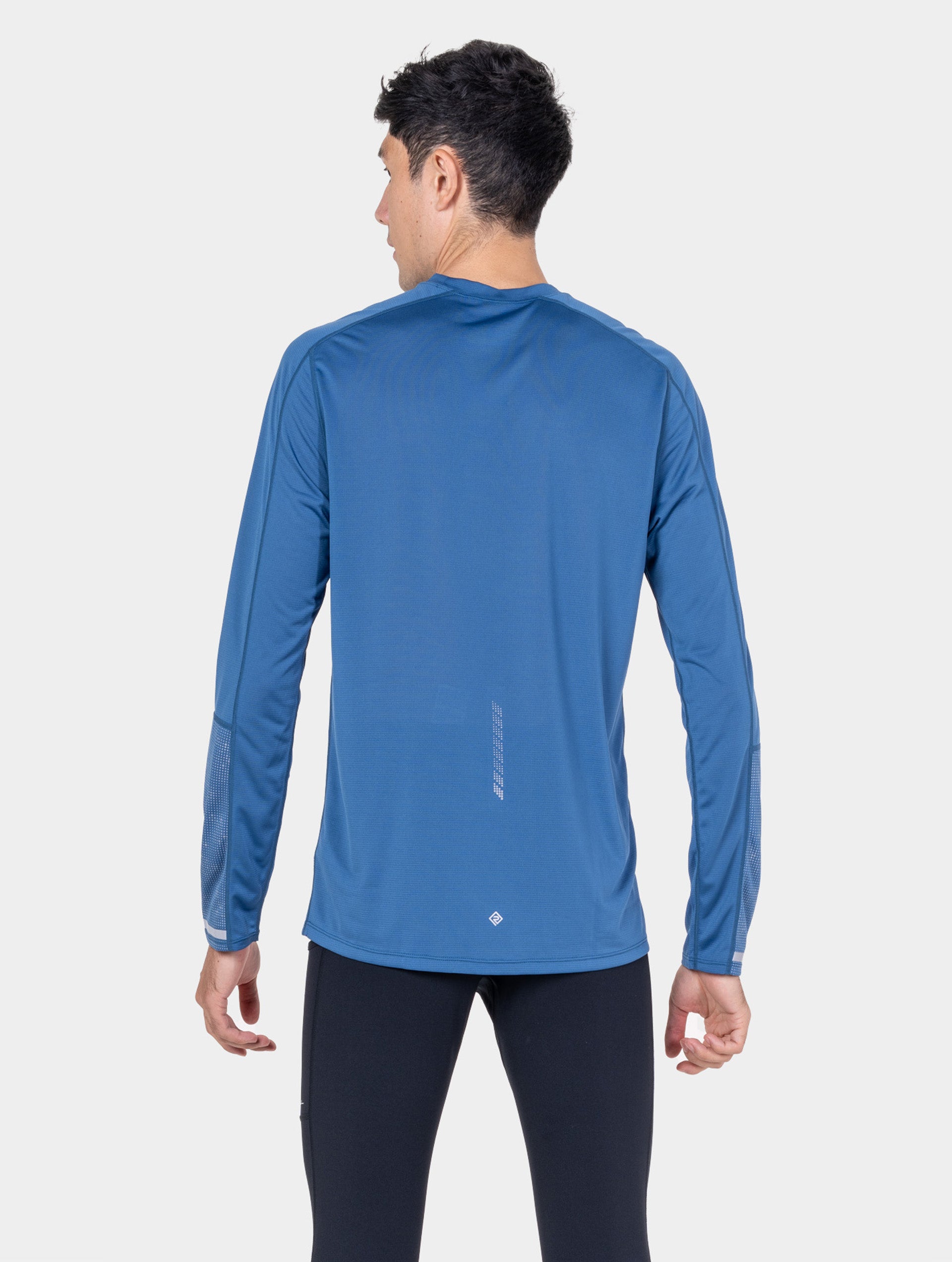 Ronhill Tech Reflect L/S Tee maglia manica lunga Glacier riflettente