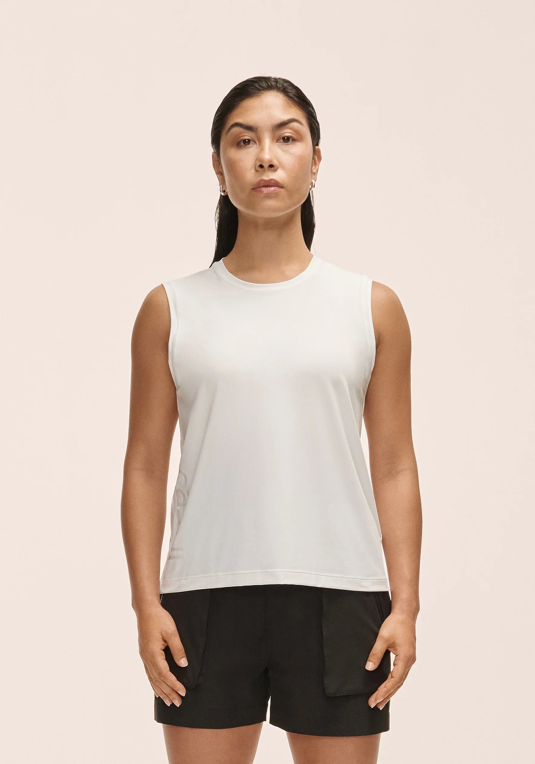 Casall Graphic Tank canotta bianca traspirante corsa