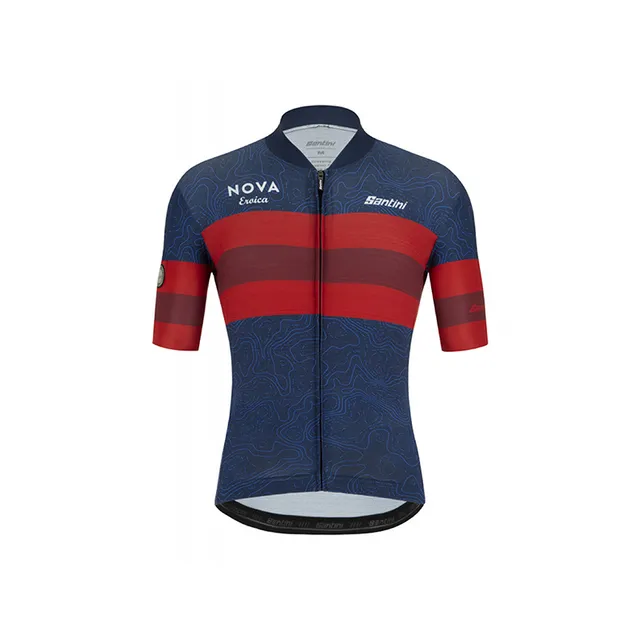 L'Eroica Arte maglia ciclismo blu nautica traspirante