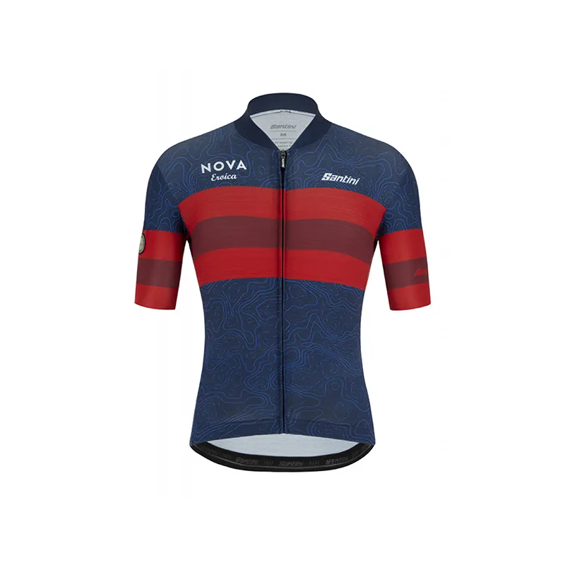 L'Eroica Arte maglia ciclismo blu nautica traspirante