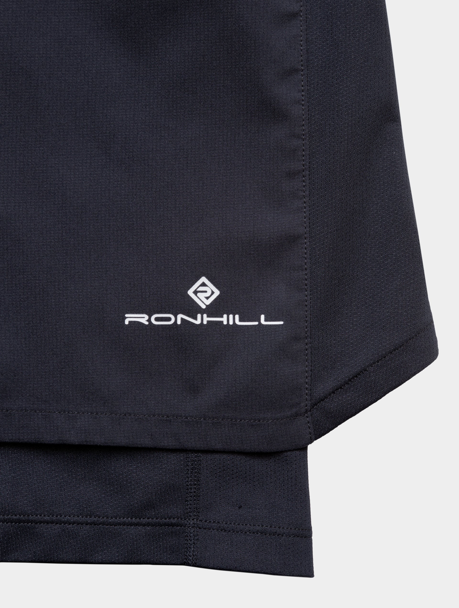 Ronhill Tech 5" Twin pantaloncini running uomo neri traspiranti