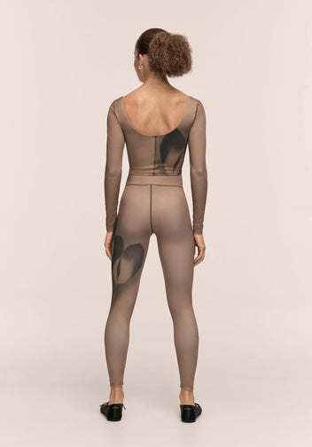 Casall Aura Flower Leggings Aura Lt Khaki per yoga