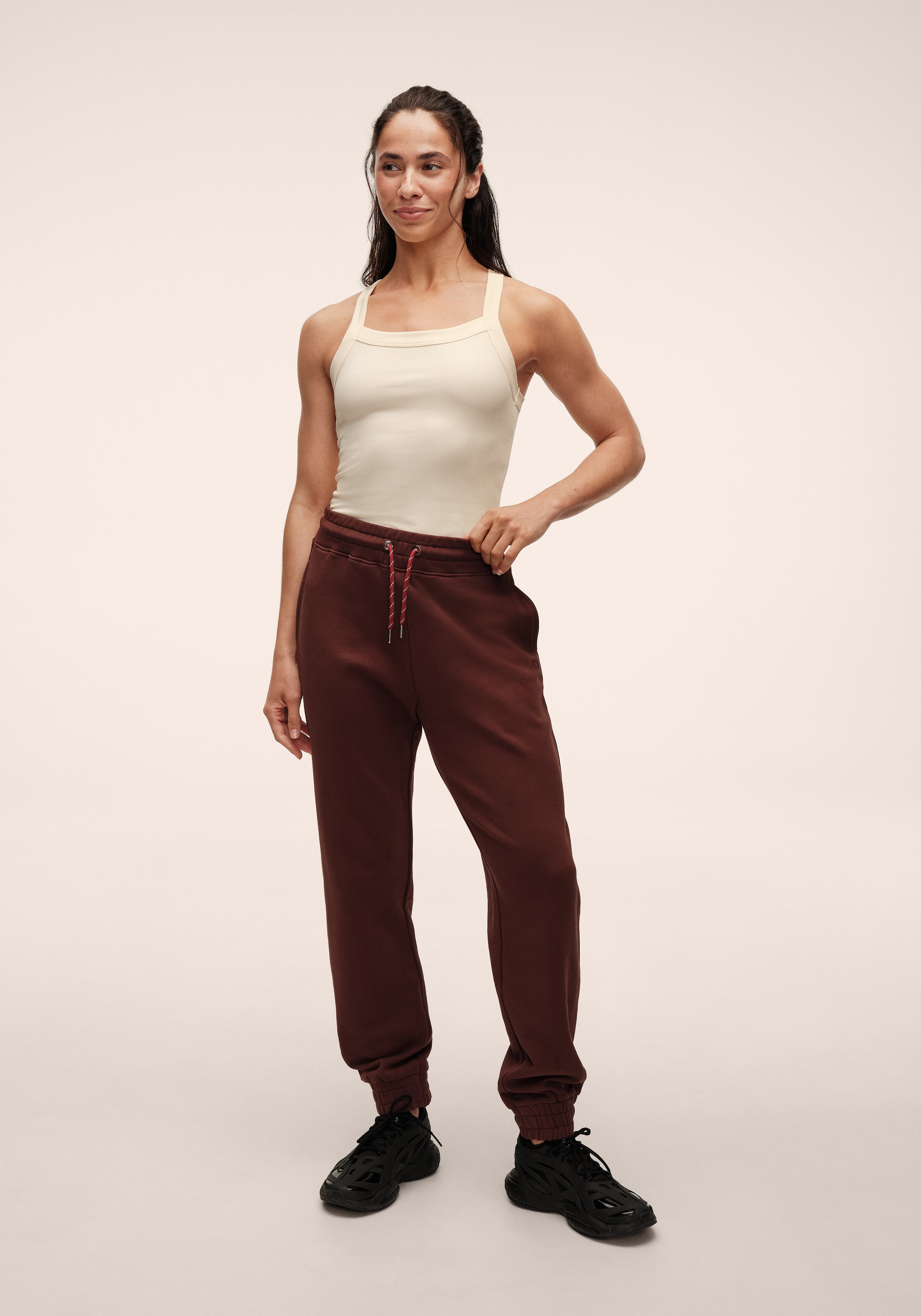 Casall Defined Rib Tank canotta crema costine