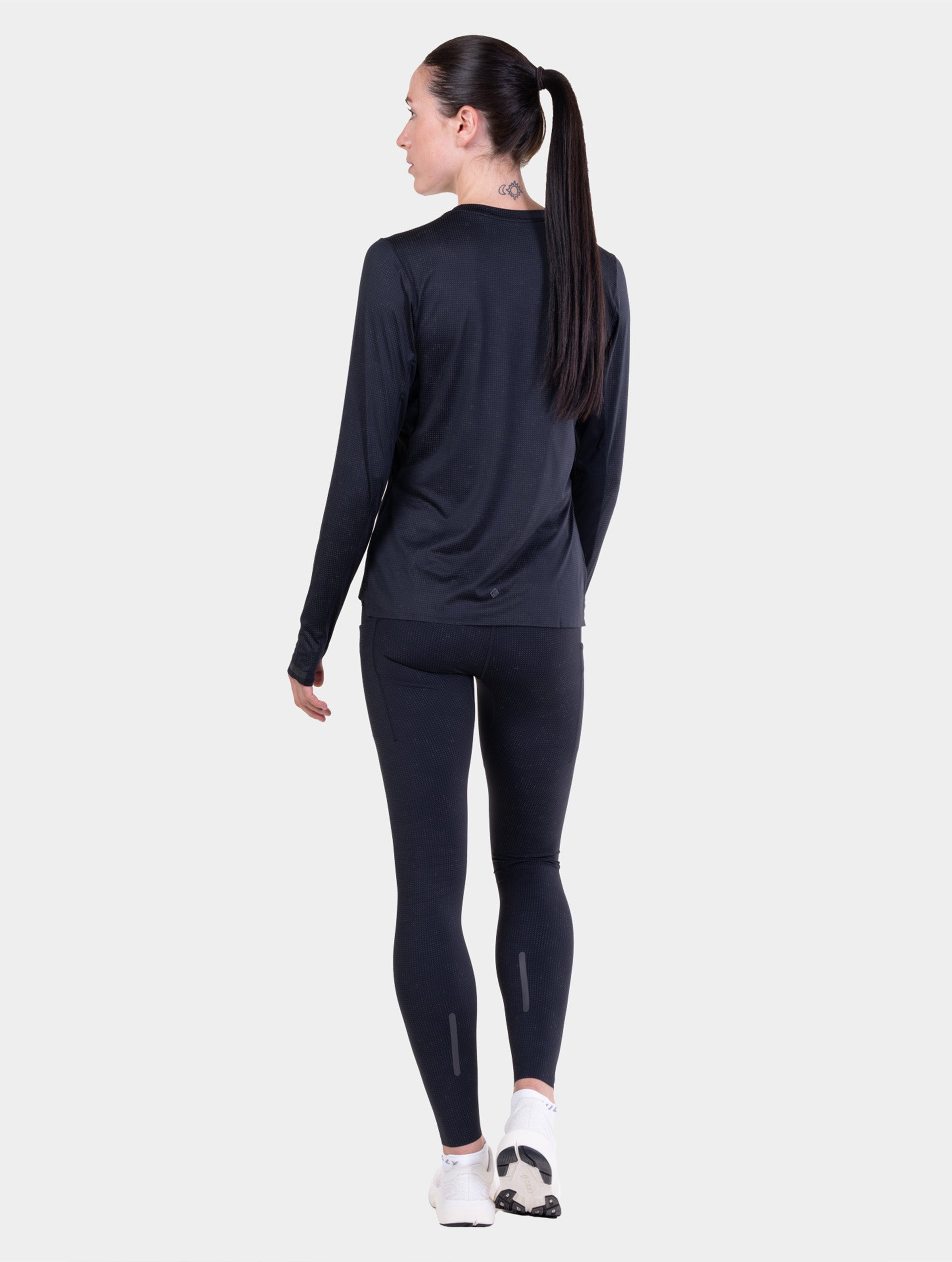 Ronhill Tech Reflect Lux maglia donna nera riflettente manica lunga