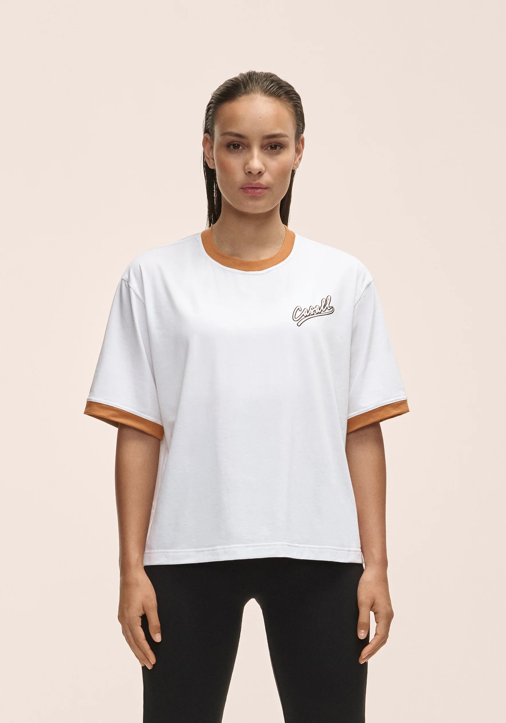 Casall Alma Oversized Tee T-shirt Bianca in Cotone Riciclato