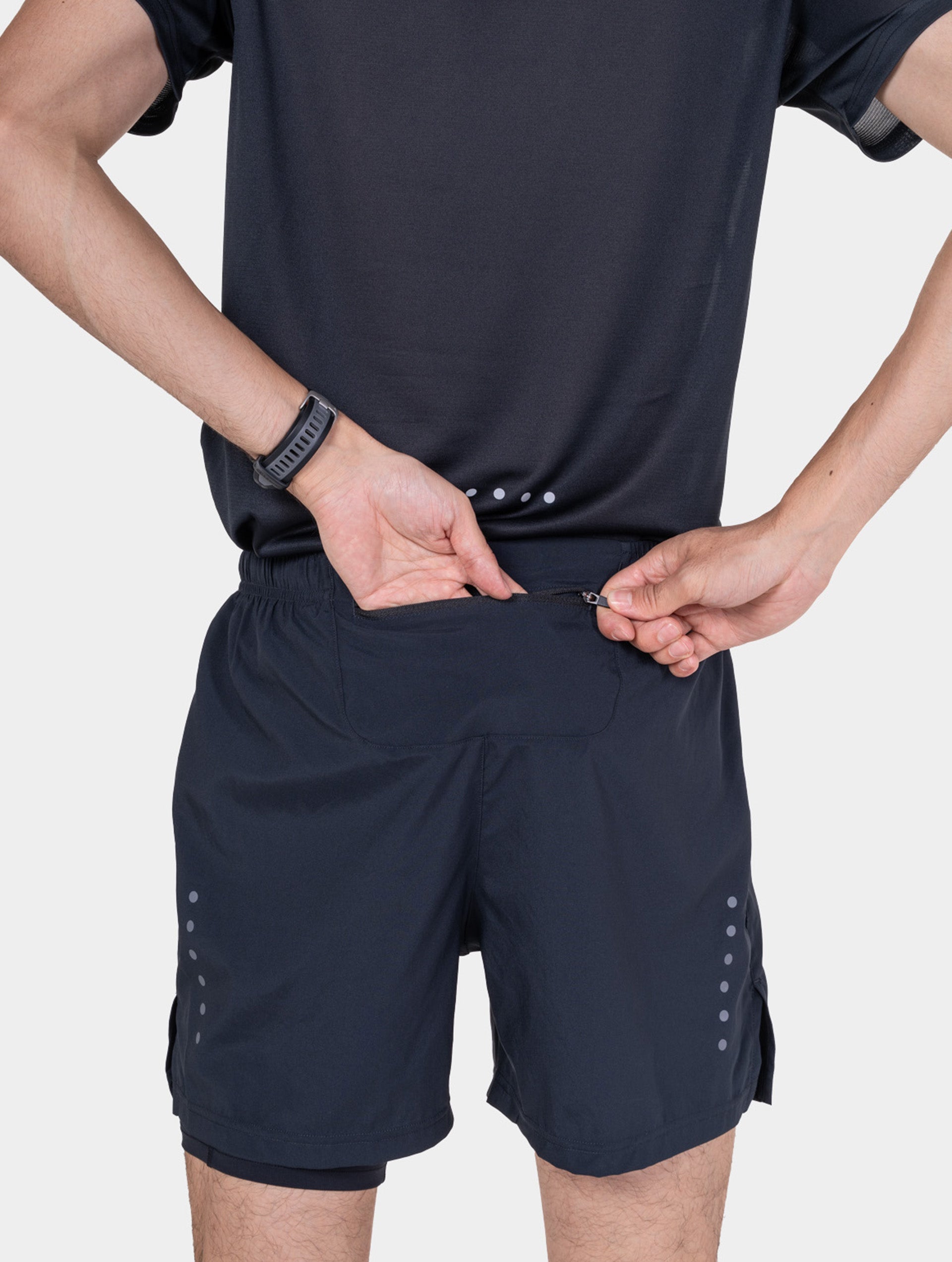 Ronhill Core Twin Short pantaloncini uomo Black