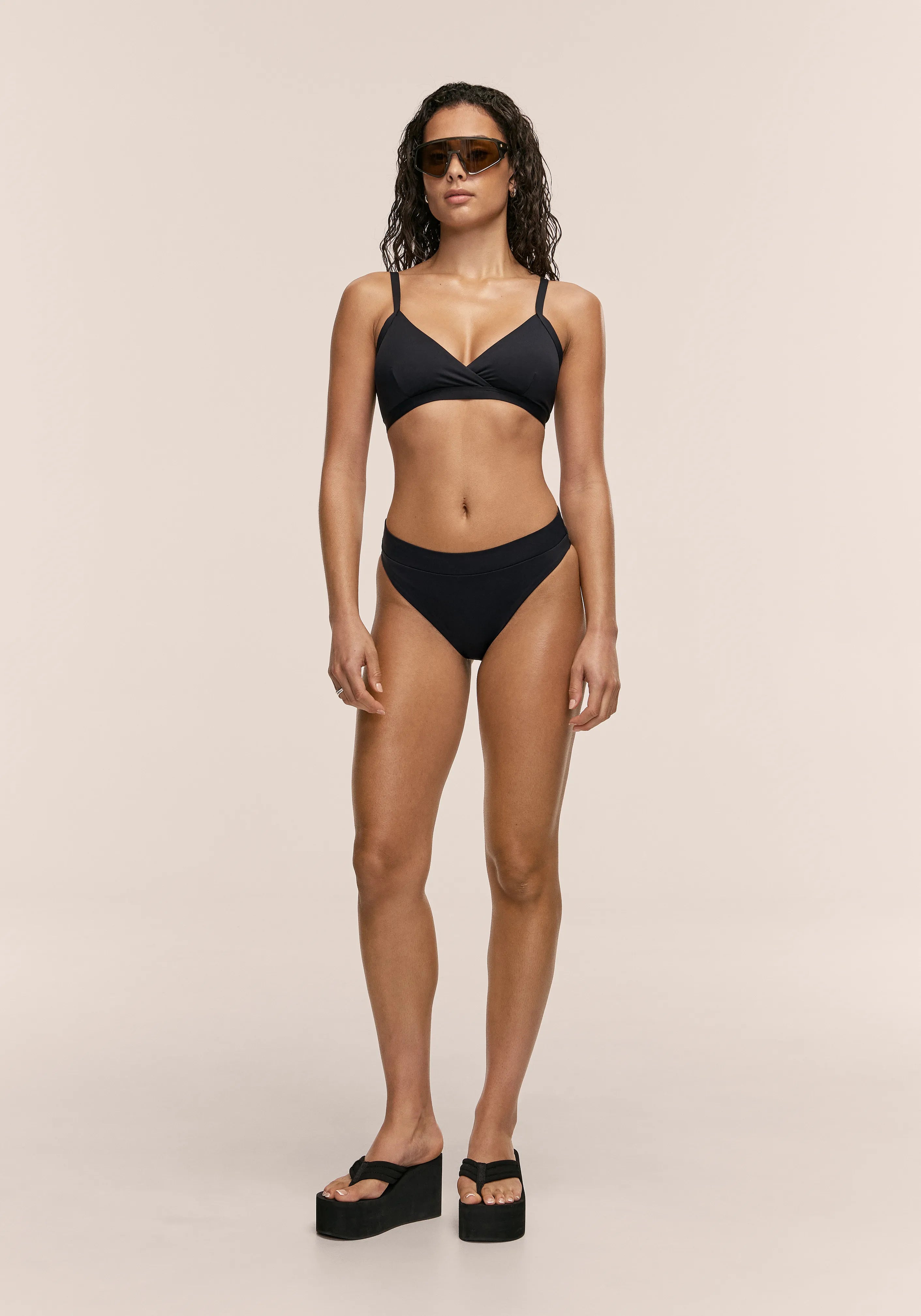 Casall High Waist Bikini Brief slip nero vita alta