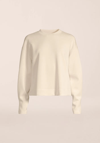 Casall Peachy Crew Neck felpa bianca vestibilità morbida