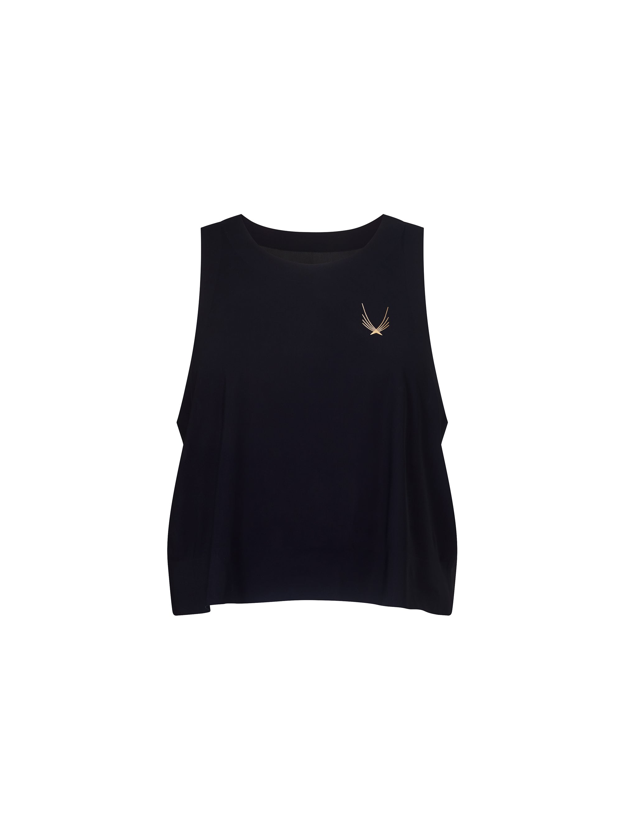 Lucas Hugh Axis Crop Tank Canotta Nera Traspirante Taglia S
