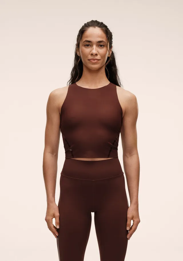 Casall Sculpture Top top Dark Brown modellante