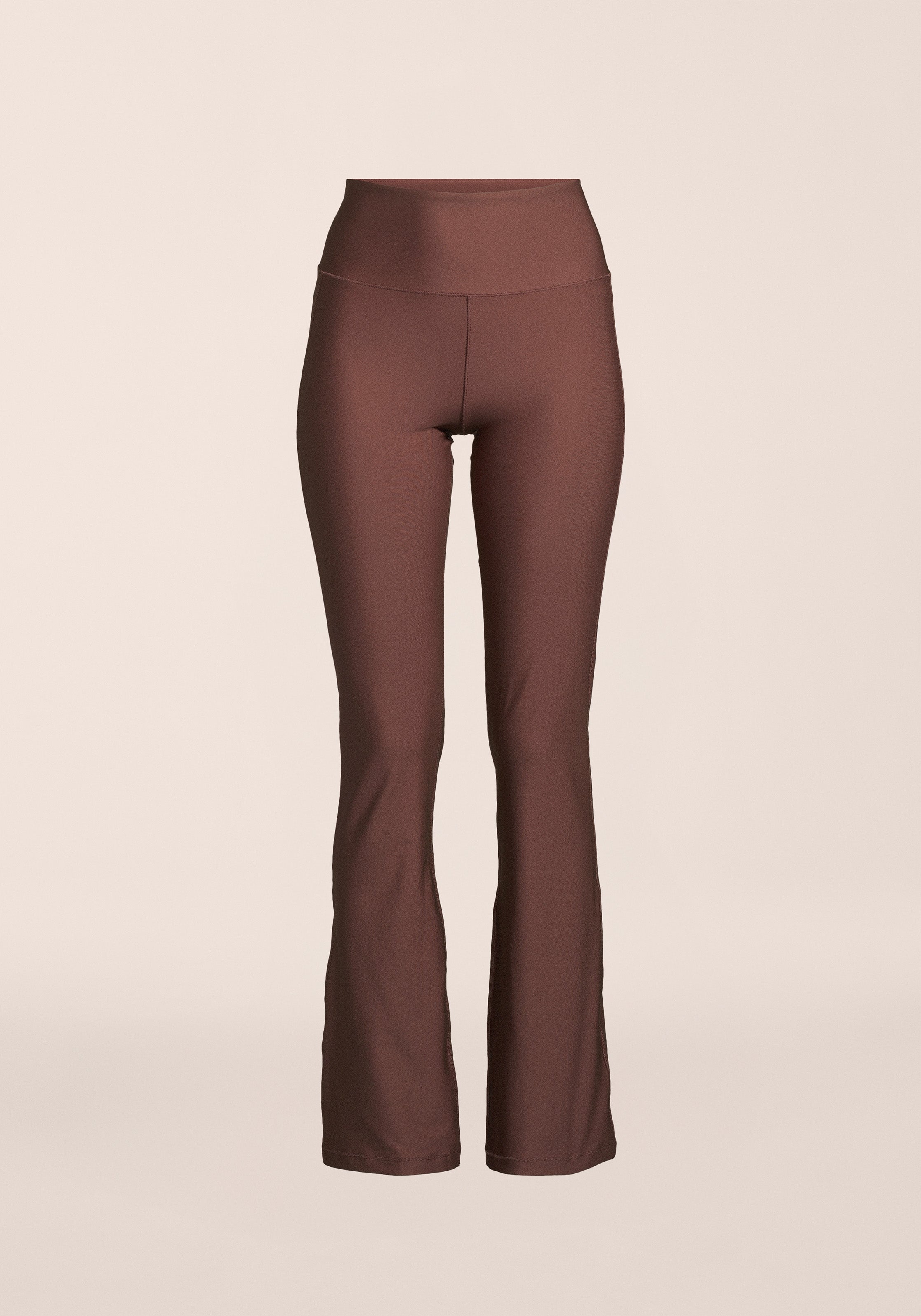 Casall Flare High Waist Pant pantaloni marrone shaping