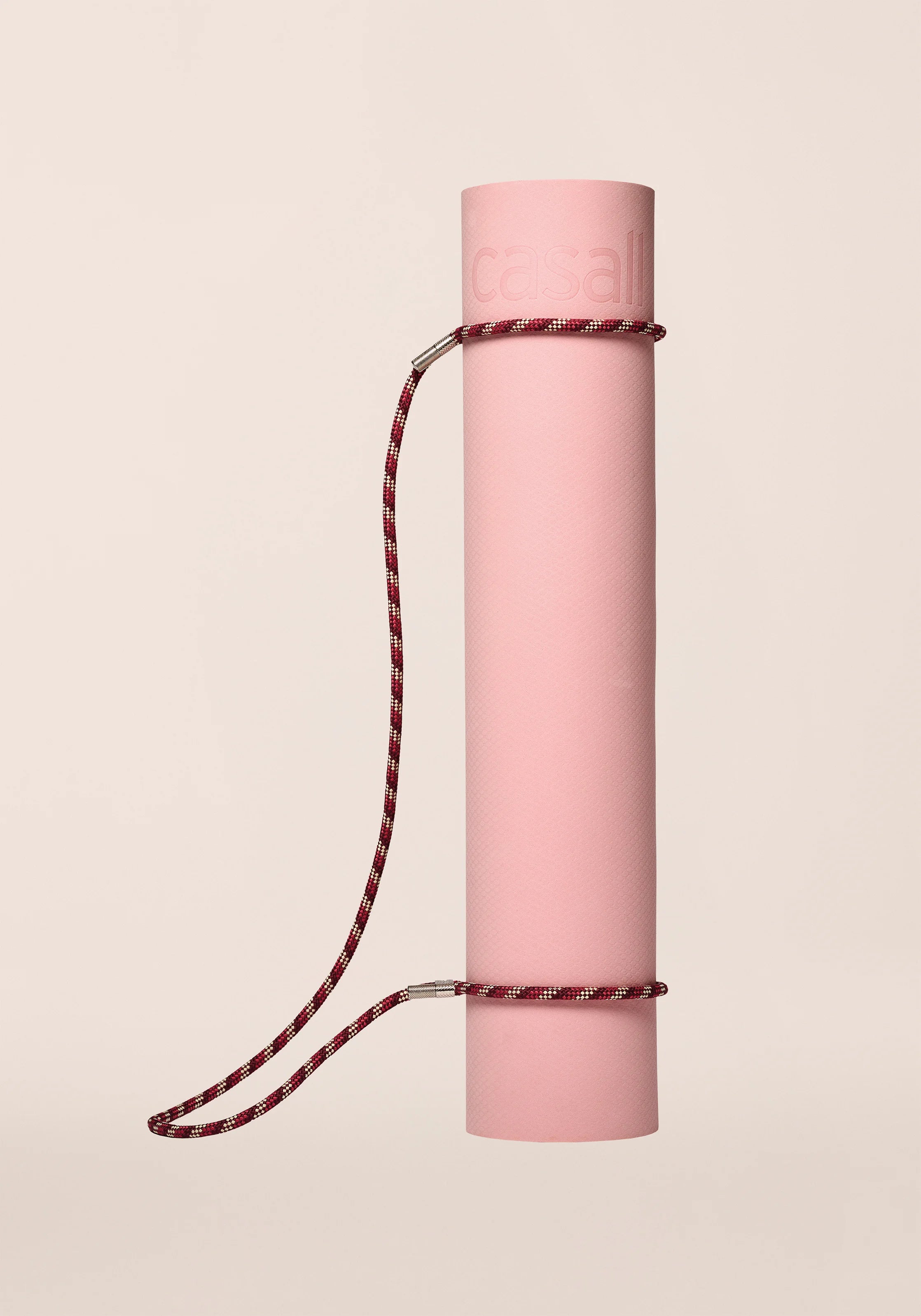 Casall Braided tracolla porta tappetino Raspberry/Beige intrecciata
