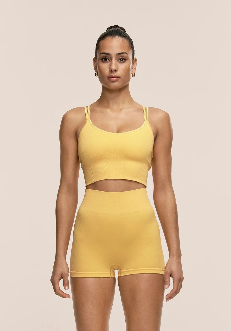 Casall Shiny Seamless Rib top giallo