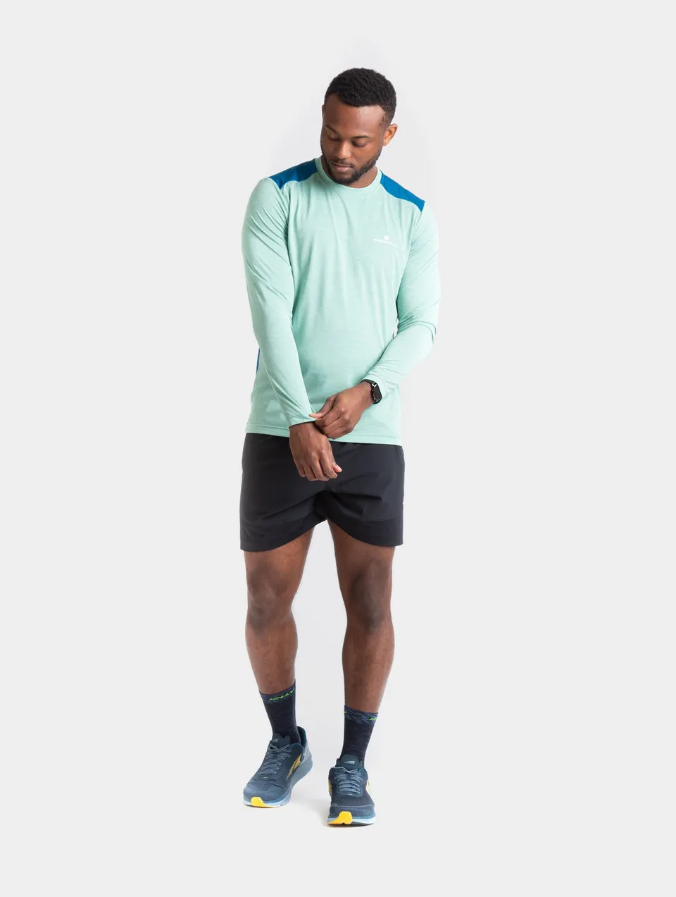Ronhill Life 5 Pantaloncini Running Uomo Neri Senza Intimo