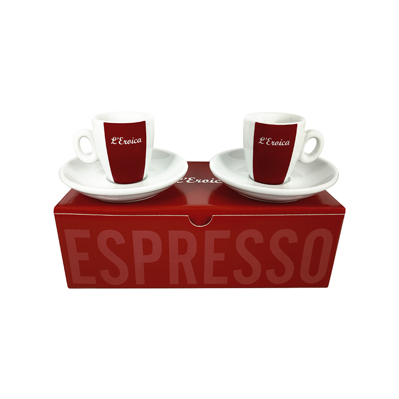 L'Eroica Tazzine Caffè con Piattino 2 pz Espresso