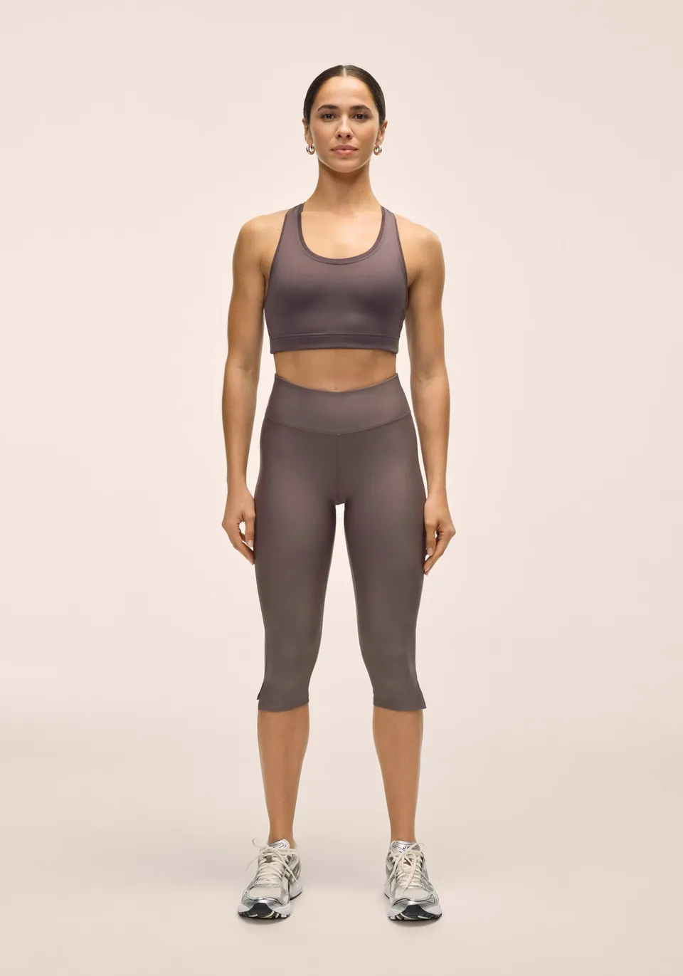 Casall Capri Slit Regular Waist Tights leggings grigi