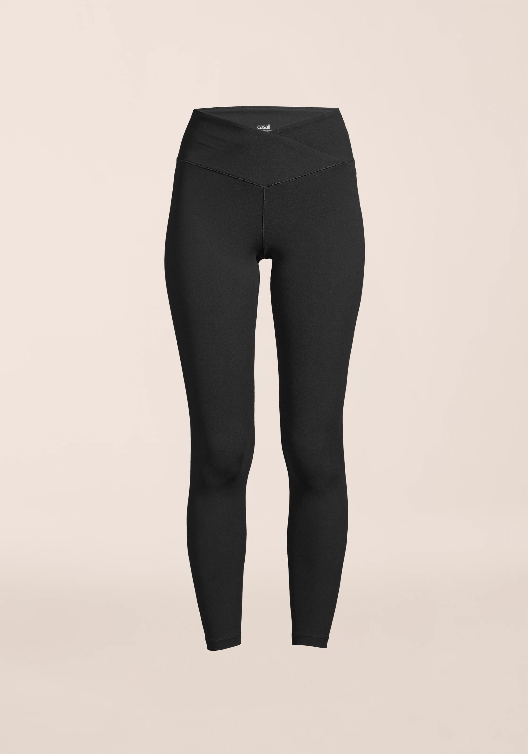 Casall Overlap High Waist Tights leggings neri modellanti