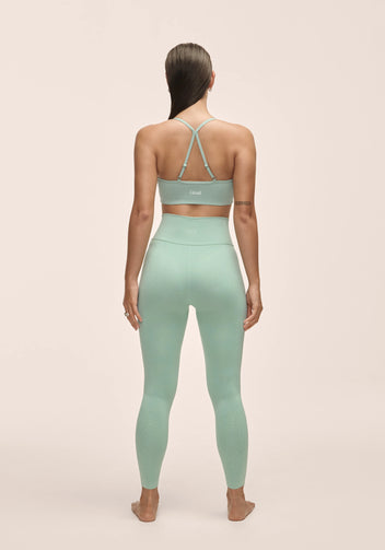 Casall Scallop leggings seamless vita alta verde
