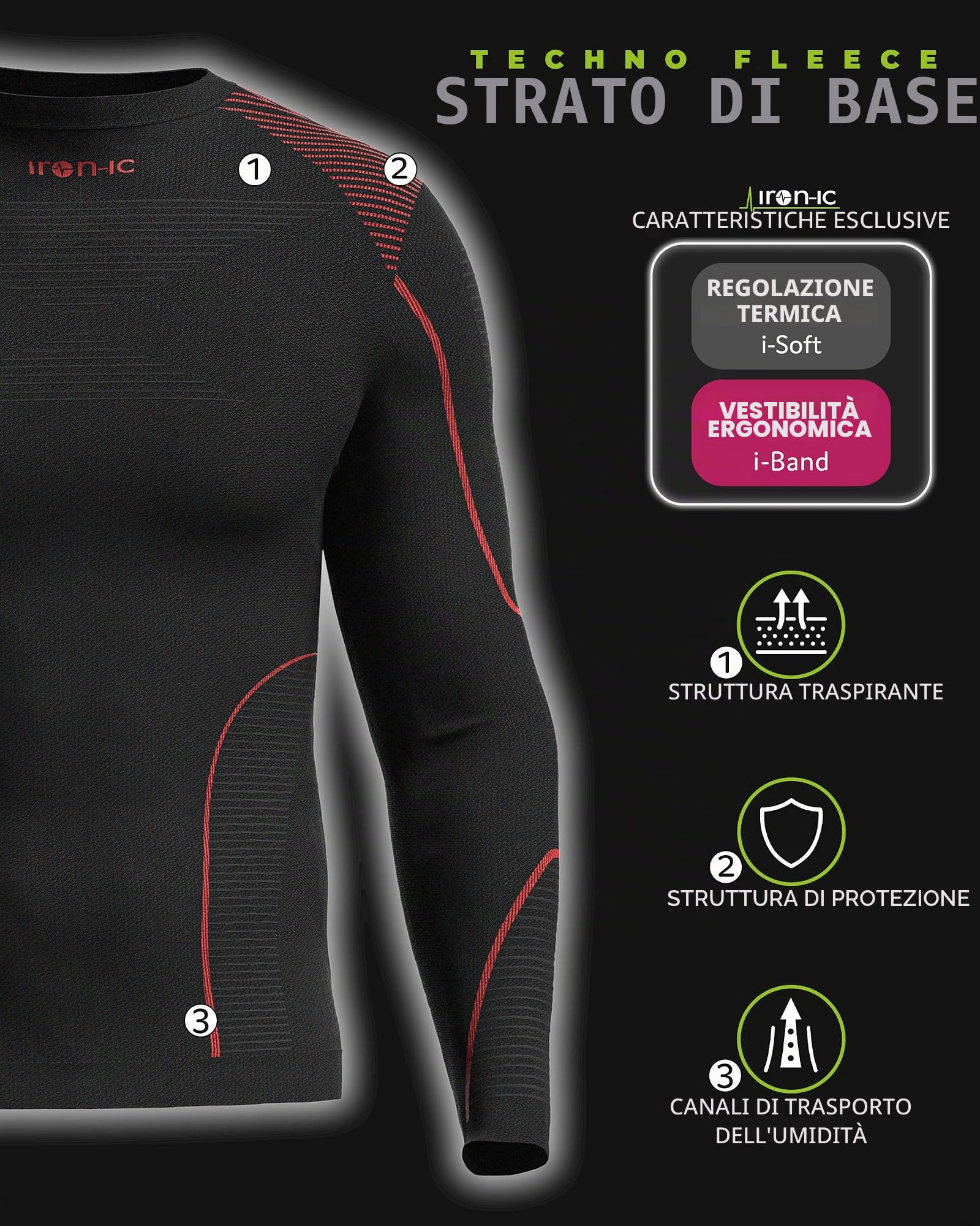 IRON-IC I-Soft 202000 maglia termica uomo maniche lunghe slim