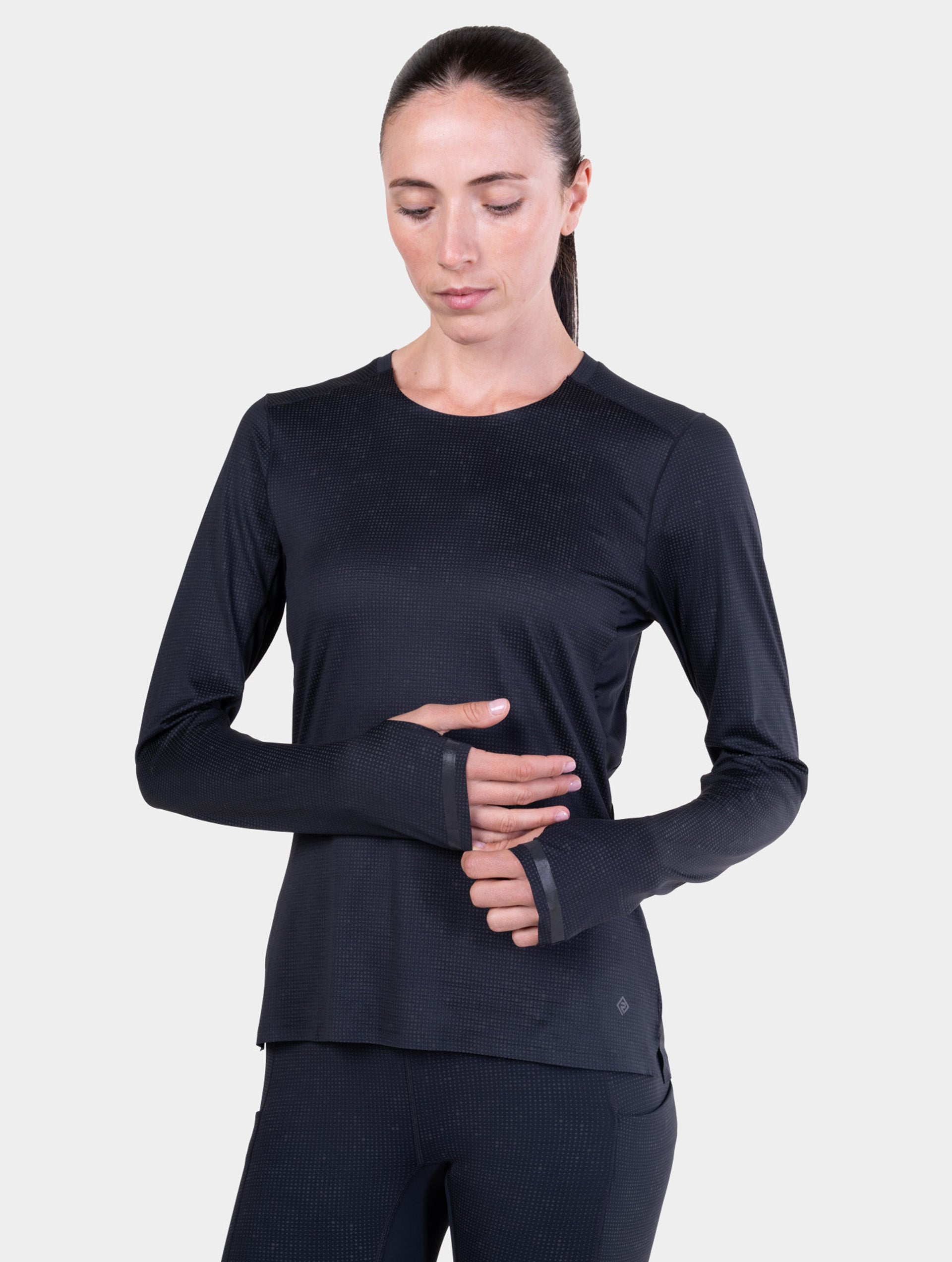 Ronhill Tech Reflect Lux maglia donna nera riflettente manica lunga