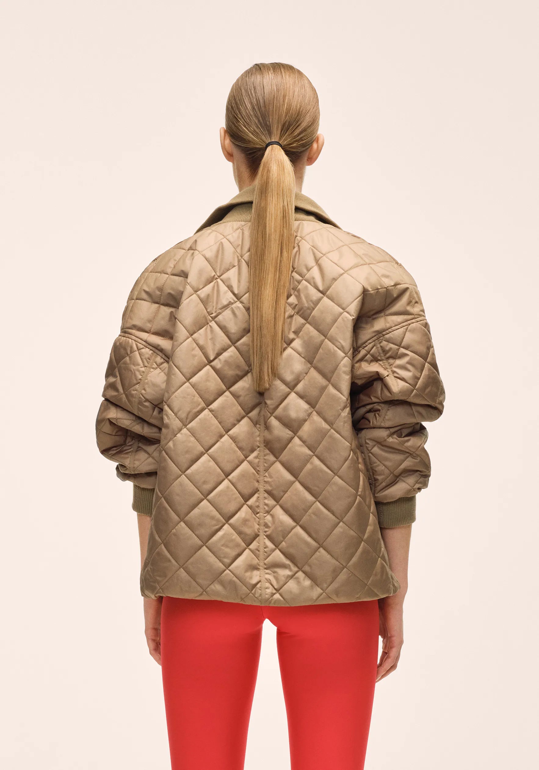 Casall Nordic Quilted giacca trapuntata light khaki idrorepellente