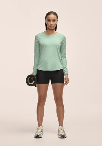 Casall Essential Long Sleeve maglia manica lunga verde tecnica