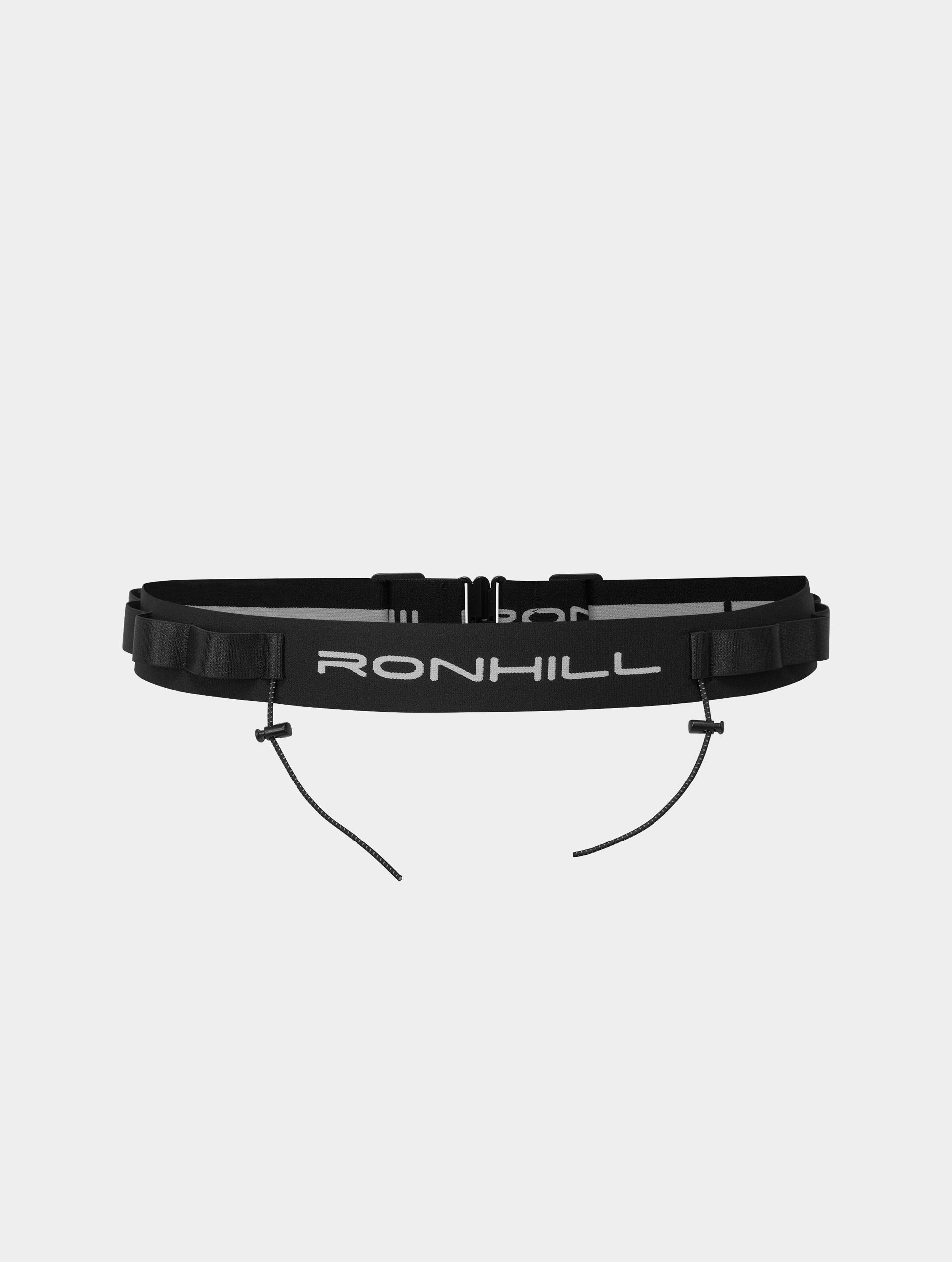 Ronhill Race Number Belt cintura running nera 8 gel