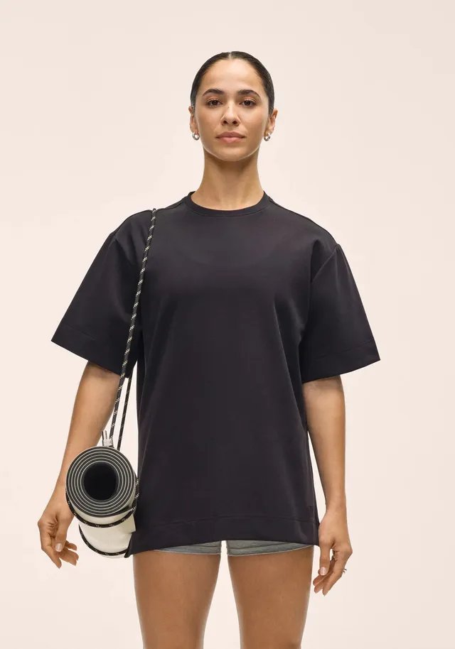 Casall Aria Oversize Tee t-shirt nera cotone riciclato