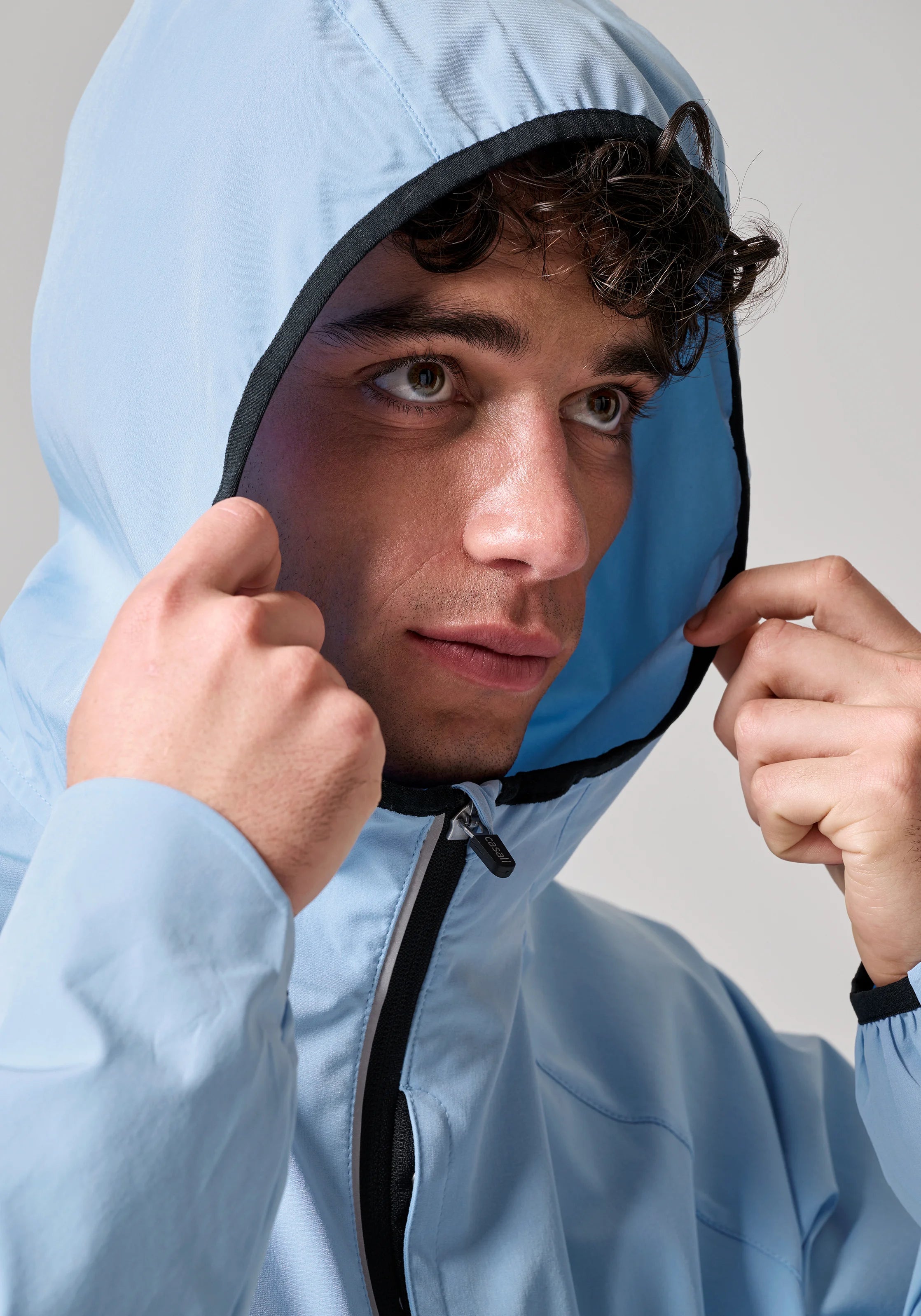 Casall M Dynamic Windbreaker Anorak giacca azzurra