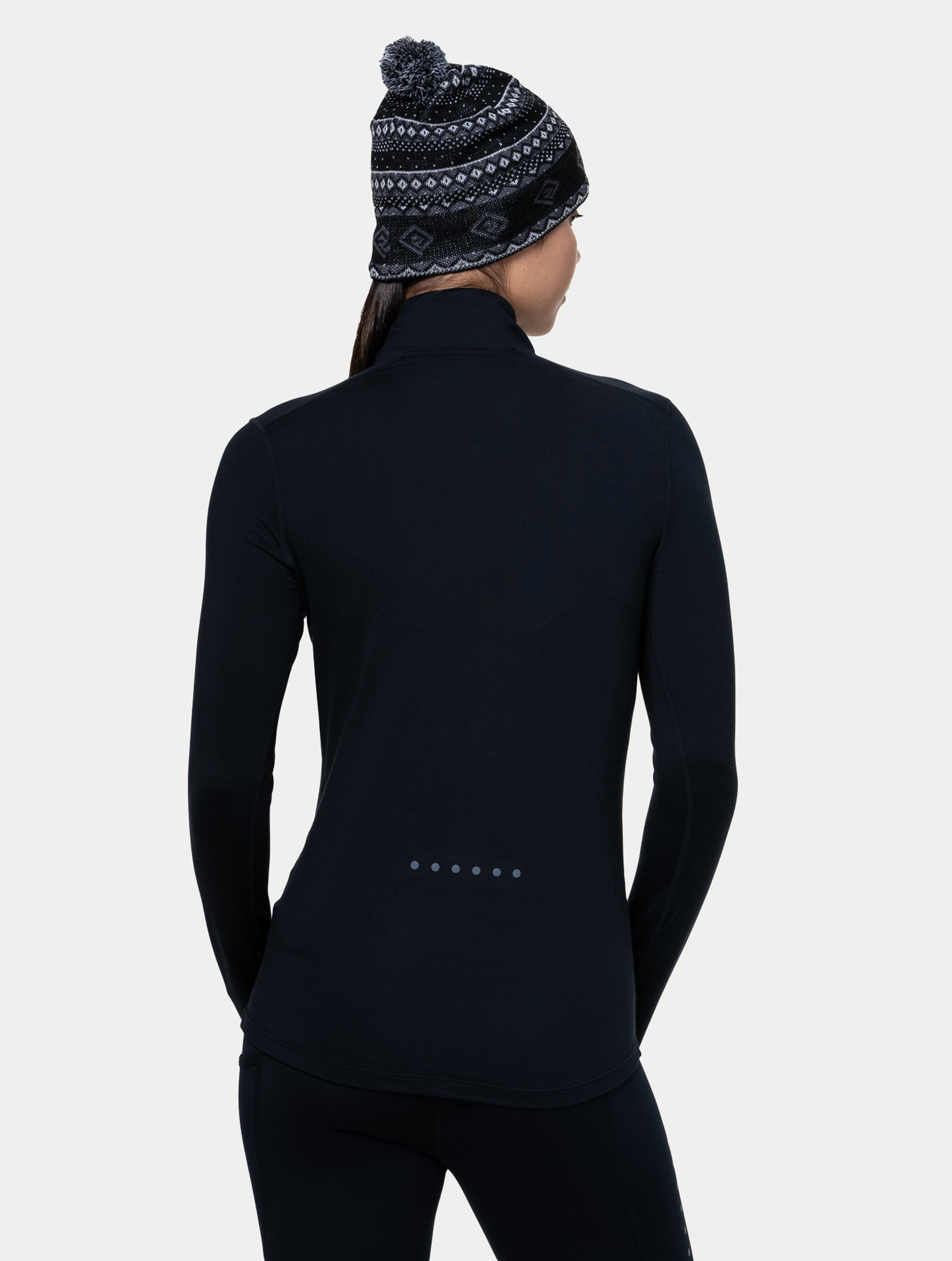 Ronhill Core Thermal maglia running Black mezza zip termica