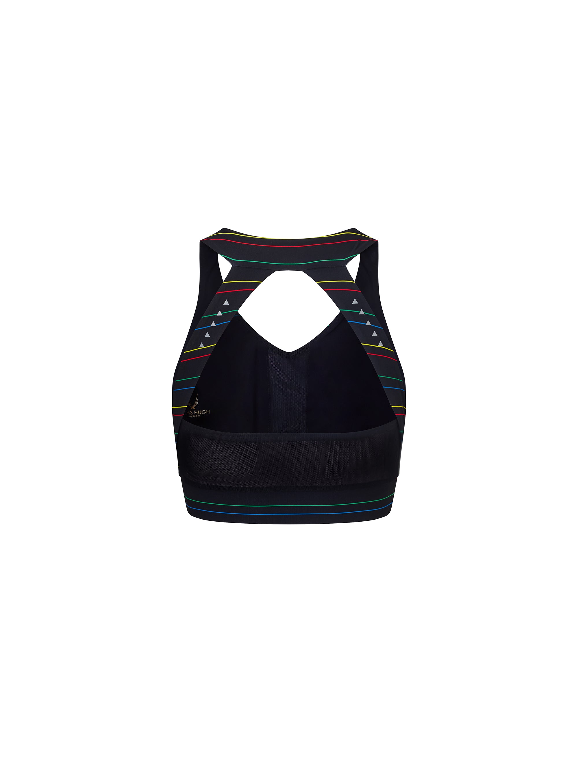Lucas Hugh Dynamo Sports Bra reggiseno sportivo nero pinstripe