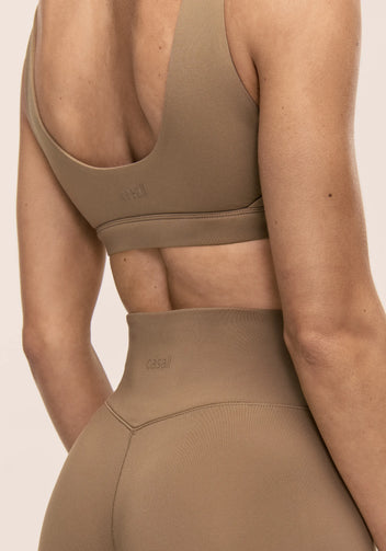 Casall Soft Touch Padded reggiseno sportivo khaki chiaro leggero
