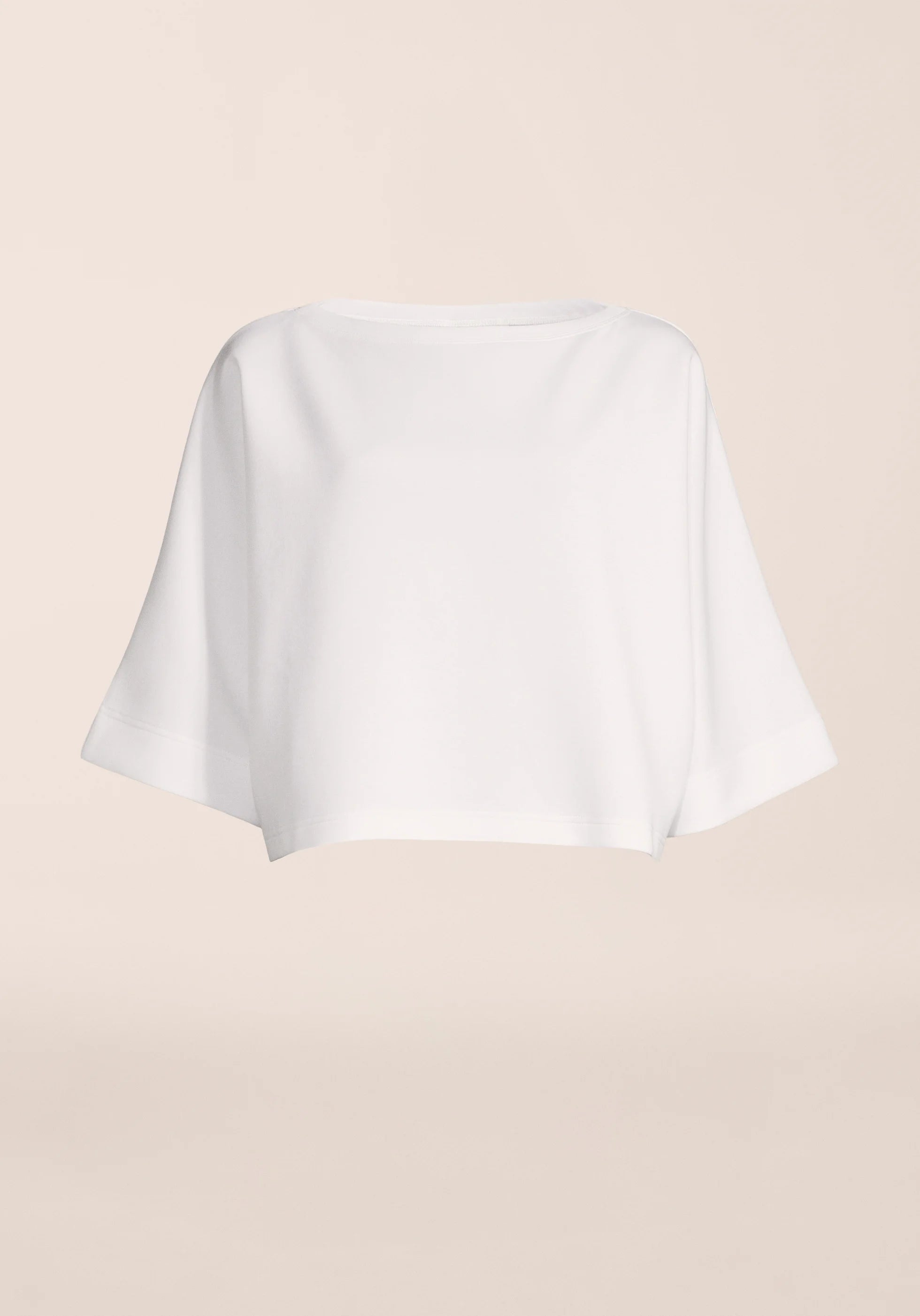 Casall Aria Cropped Boatneck maglia cropped bianca rilassata