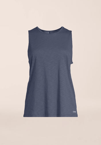 Casall Soft Texture Tank canotta core blue in Tencel