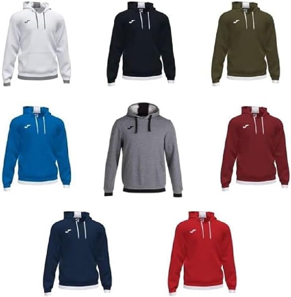 Joma Comfort II felpa cappuccio uomo bianca in cotone