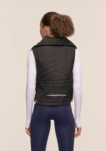 Casall Neckwarmer gilet running nero antivento