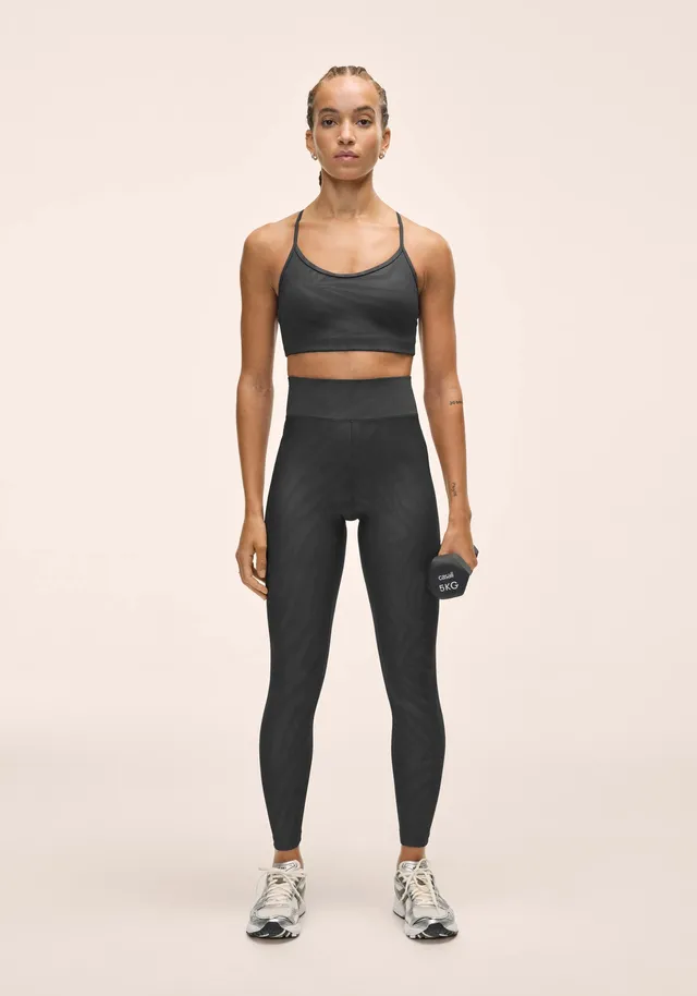 Casall Heat Printed High Waist Tights leggings zebra nero