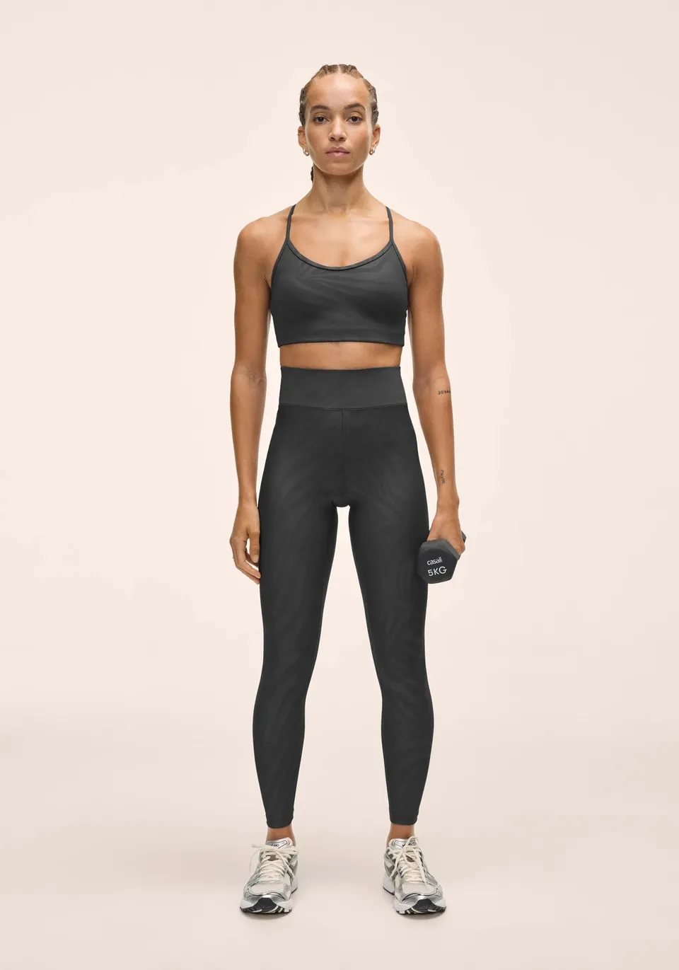 Casall Heat Printed High Waist Tights leggings zebra nero